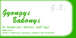 gyongyi bakonyi business card